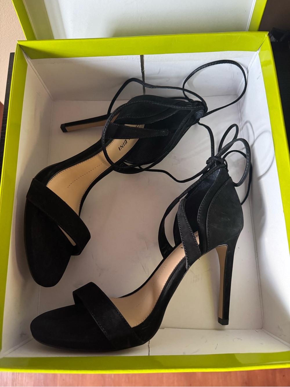 Gianni Bini Daymey Strappy Ankle Wrap Heels (Smoke Free) - Picture 2 of 4